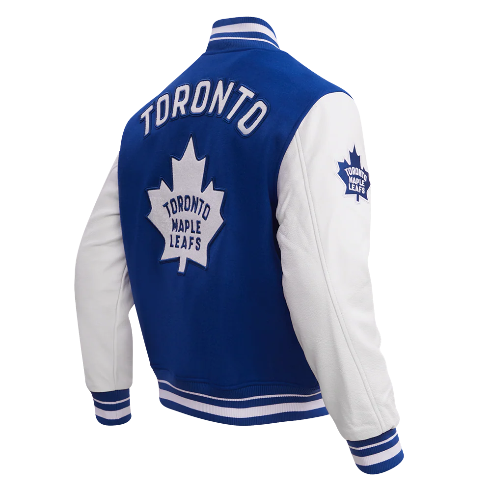 NHL TORONTO MAPLE LEAFS RETRO CLASSIC MEN'S RIB WOOL VARSITY JACKET