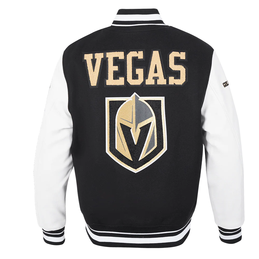 NHL VEGAS GOLDEN KNIGHTS RETRO CLASSIC MEN'S RIB WOOL VARSITY JACKET