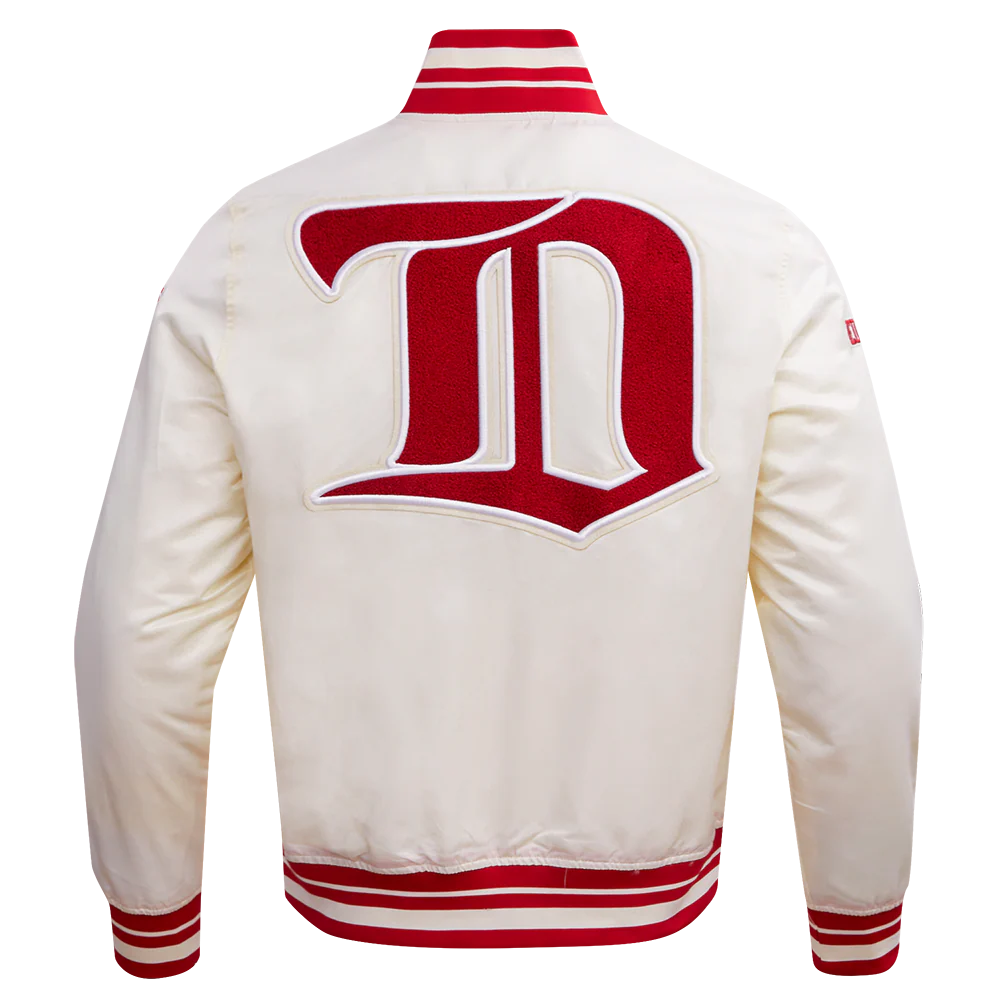 NHL DETROIT RED WINGS RETRO CLASSIC MEN'S RIB SATIN JACKET