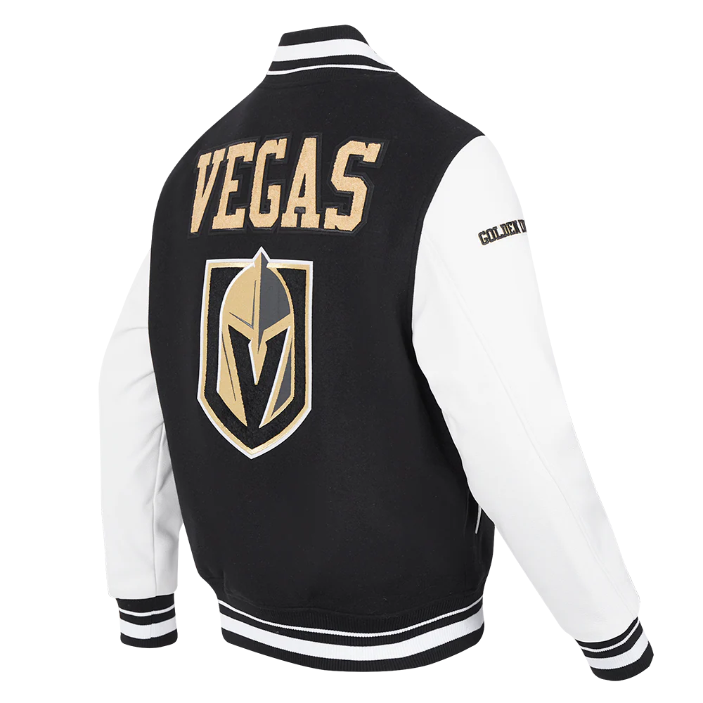 NHL VEGAS GOLDEN KNIGHTS RETRO CLASSIC MEN'S RIB WOOL VARSITY JACKET