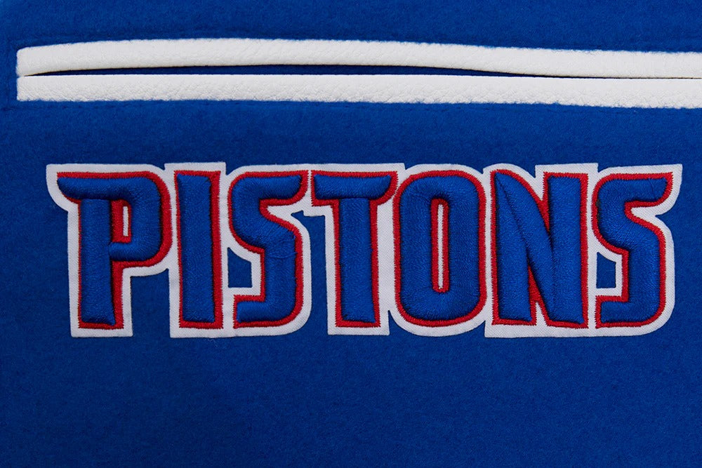 NBA DETROIT PISTONS MASHUP MEN'S RIB WOOL VARSITY JACKET
