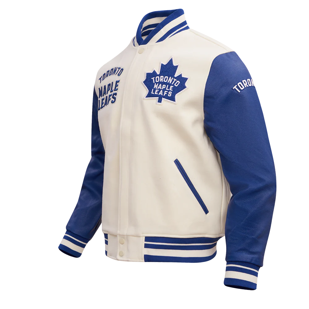 NHL TORONTO MAPLE LEAFS RETRO CLASSIC MEN'S RIB WOOL VARSITY JACKET