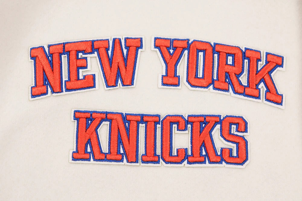 NBA NEW YORK KNICKS RETRO CLASSIC MEN'S RIB WOOL VARSITY JACKET