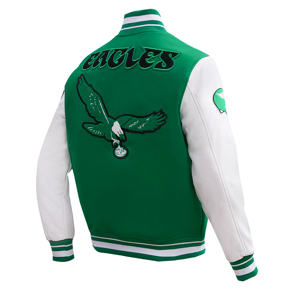 NFL PHILADELPHIA EAGLES RETRO CLASSIC MEN'S RIB WOOL VARSITY JACKET
