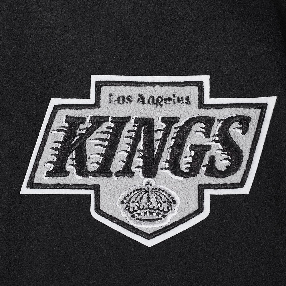 NHL LOS ANGELES KINGS RETRO CLASSIC MEN'S RIB WOOL VARSITY JACKET