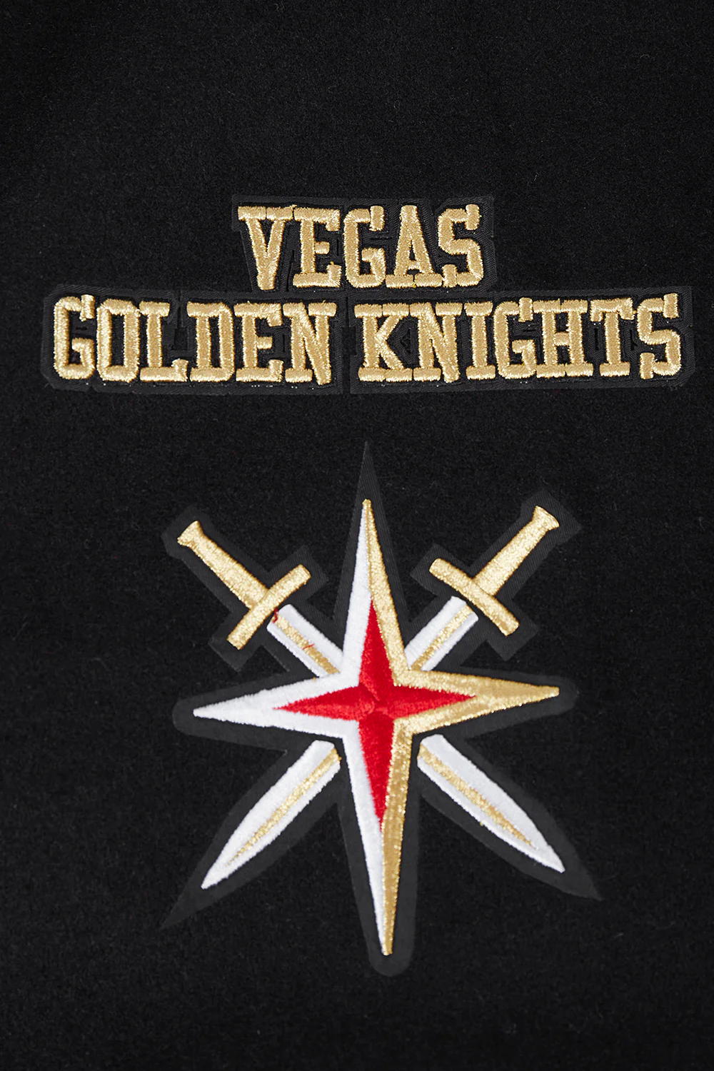 NHL VEGAS GOLDEN KNIGHTS RETRO CLASSIC MEN'S RIB WOOL VARSITY JACKET