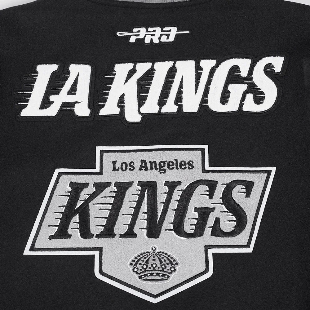 NHL LOS ANGELES KINGS RETRO CLASSIC MEN'S RIB WOOL VARSITY JACKET
