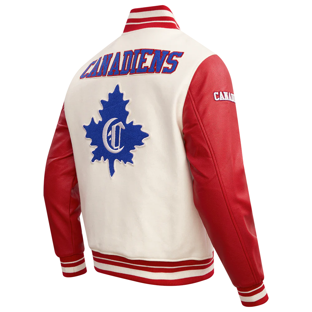 NHL MONTREAL CANADIENS RETRO CLASSIC MEN'S RIB WOOL VARSITY JACKET