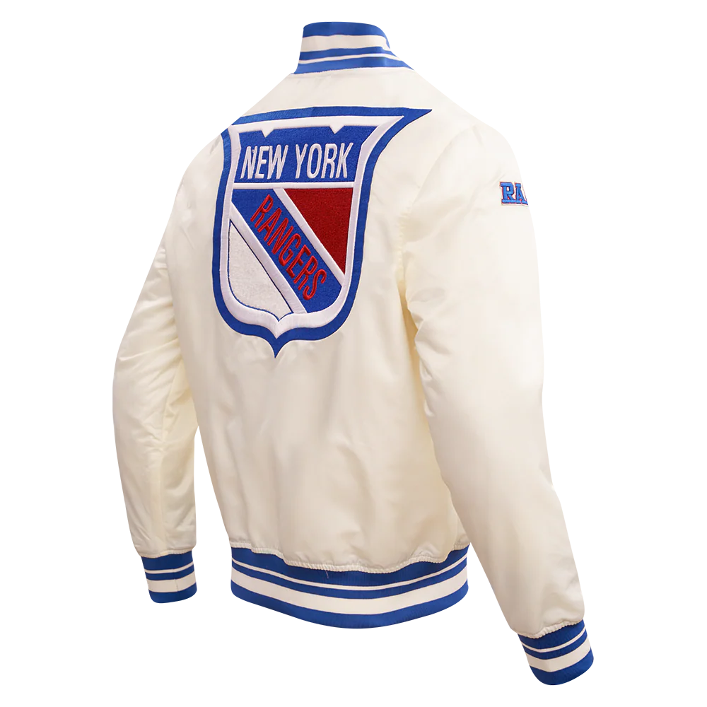 NHL NEW YORK RANGERS RETRO CLASSIC MEN'S RIB SATIN JACKET