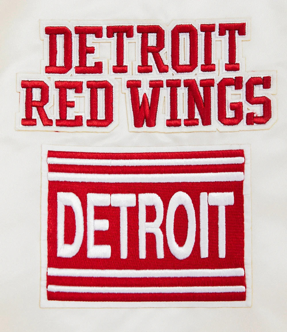 NHL DETROIT RED WINGS RETRO CLASSIC MEN'S RIB SATIN JACKET