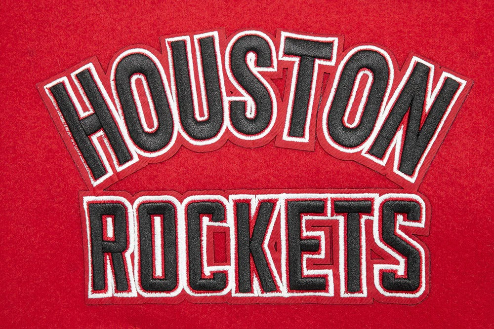 NBA HOUSTON ROCKETS MASHUP MEN'S RIB WOOL VARSITY JACKET