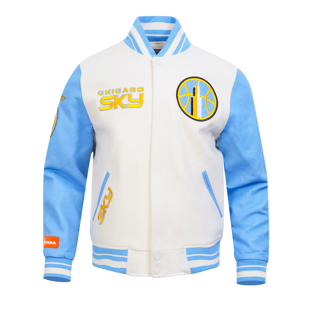 WNBA CHICAGO SKY RETRO CLASSICS MEN'S RIB WOOL VARSITY JACKET