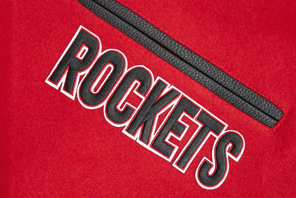 NBA HOUSTON ROCKETS MASHUP MEN'S RIB WOOL VARSITY JACKET