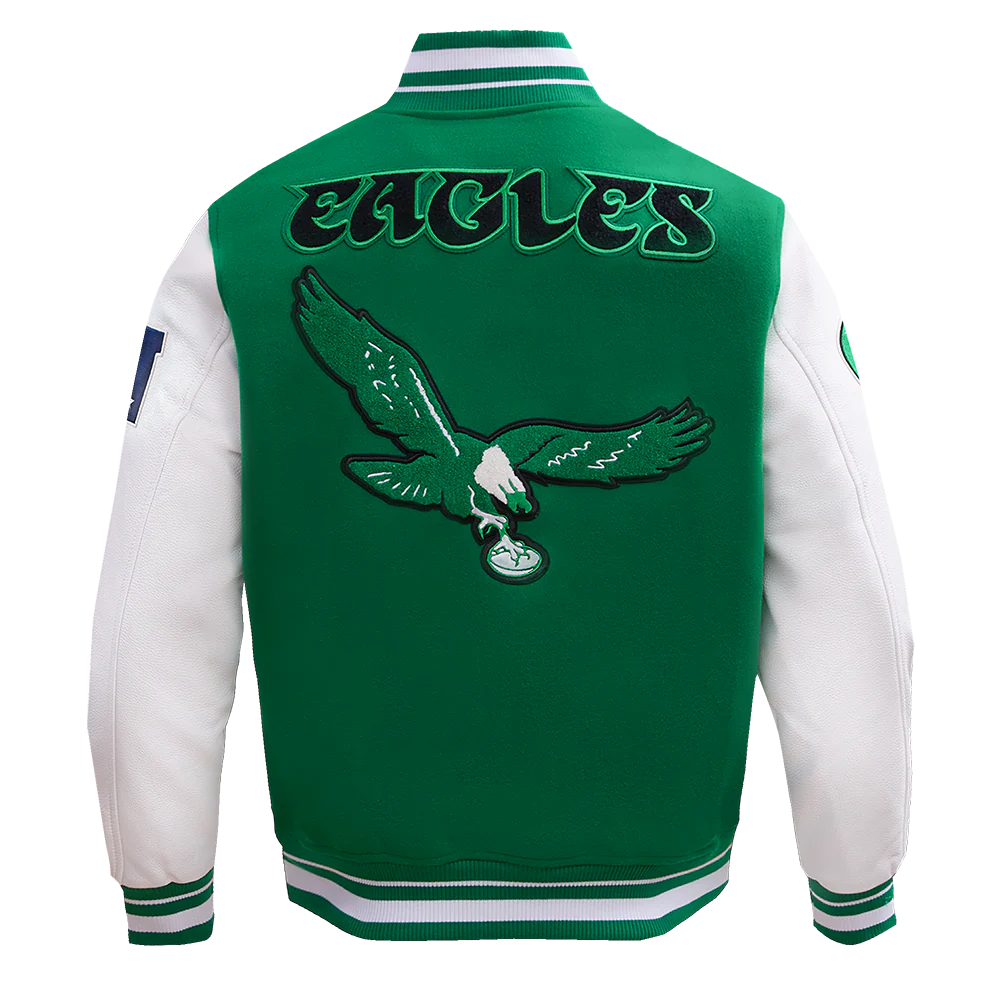 NFL PHILADELPHIA EAGLES RETRO CLASSIC MEN'S RIB WOOL VARSITY JACKET