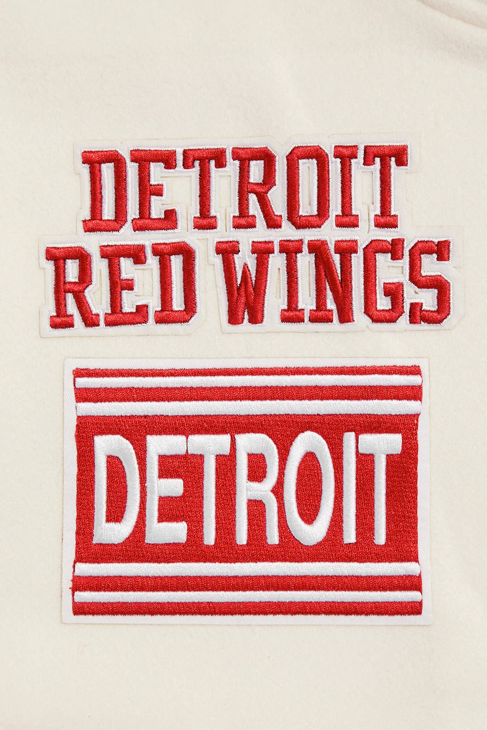 NHL DETROIT RED WINGS RETRO CLASSIC MEN'S RIB WOOL VARSITY JACKET
