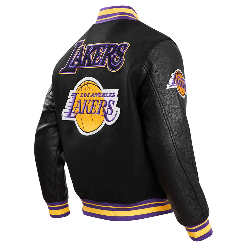 NBA LOS ANGELES LAKERS RETRO CLASSIC MEN'S RIB WOOL VARSITY JACKET