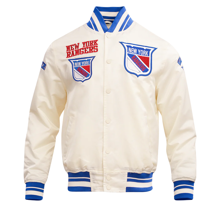 NHL NEW YORK RANGERS RETRO CLASSIC MEN'S RIB SATIN JACKET
