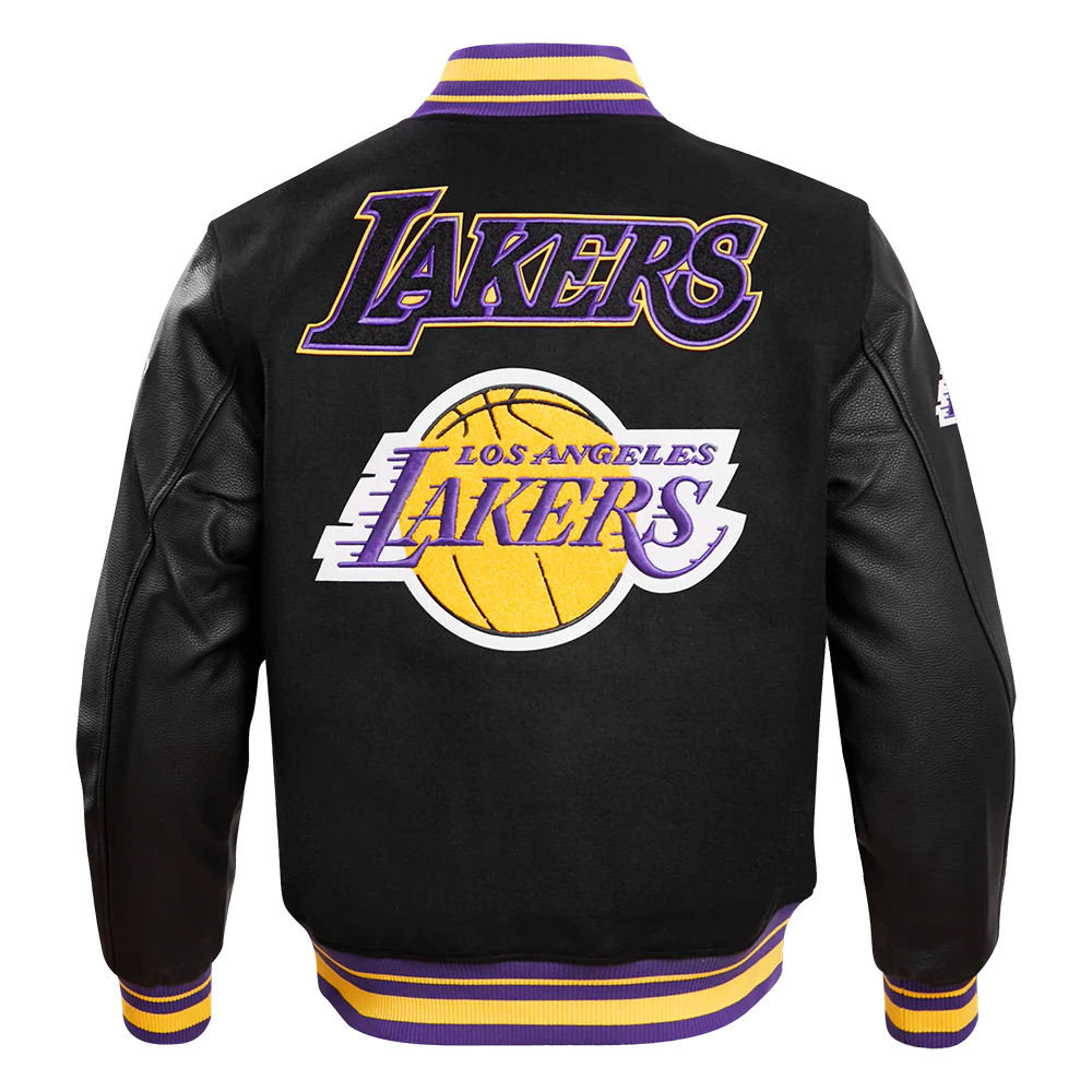 NBA LOS ANGELES LAKERS RETRO CLASSIC MEN'S RIB WOOL VARSITY JACKET