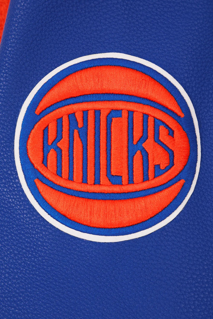 NBA NEW YORK KNICKS RETRO CLASSIC MEN'S RIB WOOL VARSITY JACKET