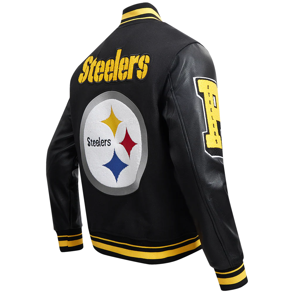 NFL PITTSBURGH STEELERS MASHUP MEN'S RIB WOOL VARSITY JACKET