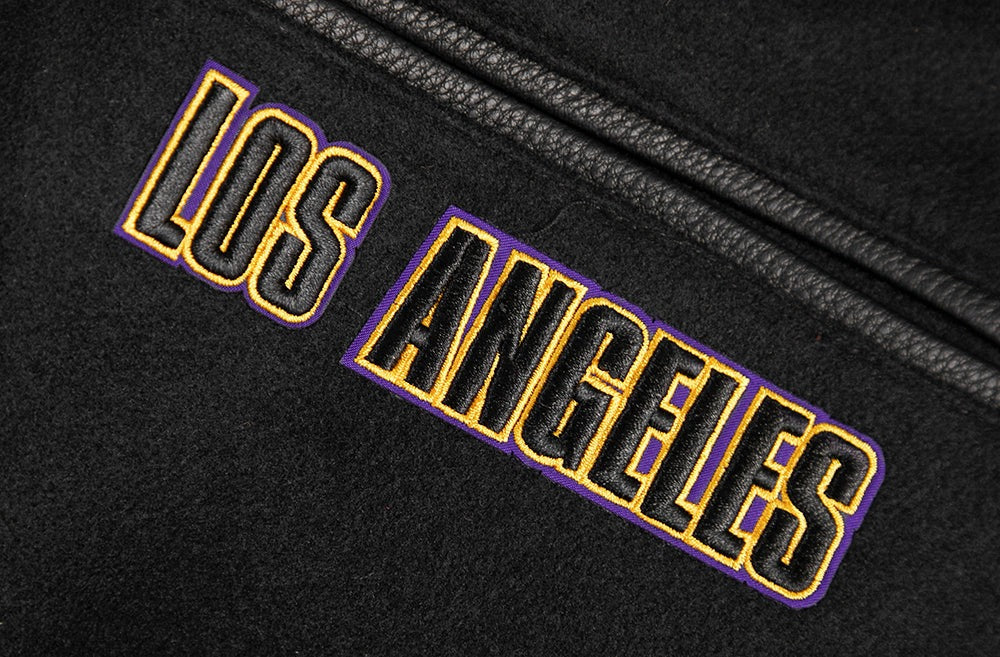 NBA LOS ANGELES LAKERS RETRO CLASSIC MEN'S RIB WOOL VARSITY JACKET