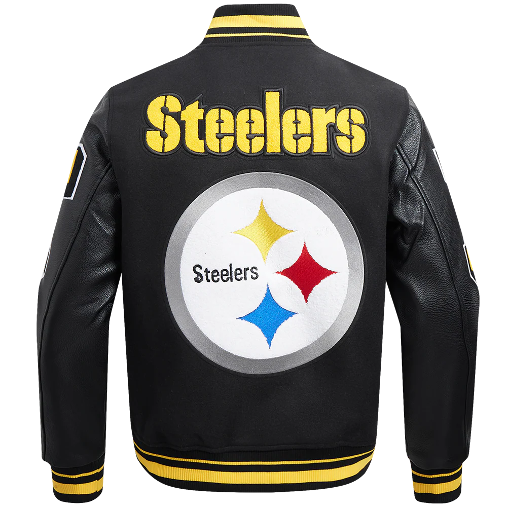 NFL PITTSBURGH STEELERS MASHUP MEN'S RIB WOOL VARSITY JACKET
