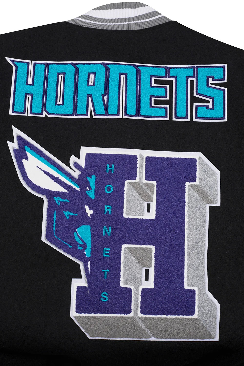 NBA CHARLOTTE HORNETS MASHUP MEN'S RIB WOOL VARSITY JACKET