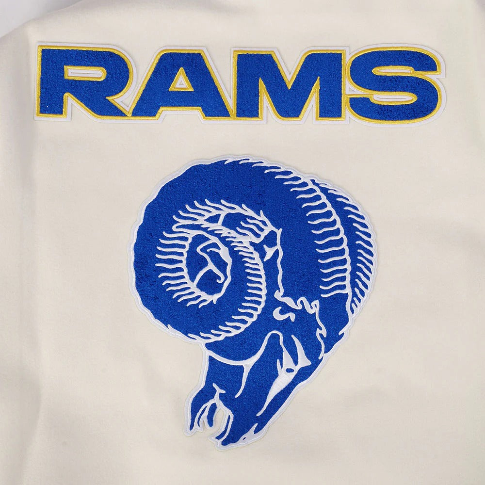 NFL LOS ANGELES RAMS RETRO CLASSIC MEN'S RIB WOOL VARSITY JACKET