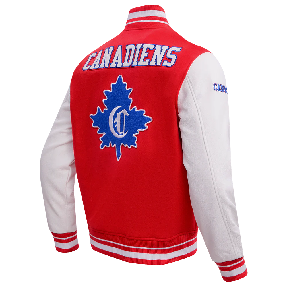 NHL MONTREAL CANADIENS RETRO CLASSIC MEN'S RIB WOOL VARSITY JACKET