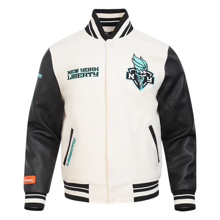 WNBA NEW YORK LIBERTY RETRO CLASSICS MEN'S RIB WOOL VARSITY JACKET