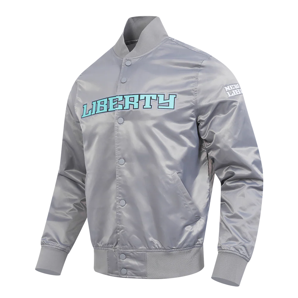 WNBA NEW YORK LIBERTY CLASSIC CHENILLE MEN'S SATIN JACKET