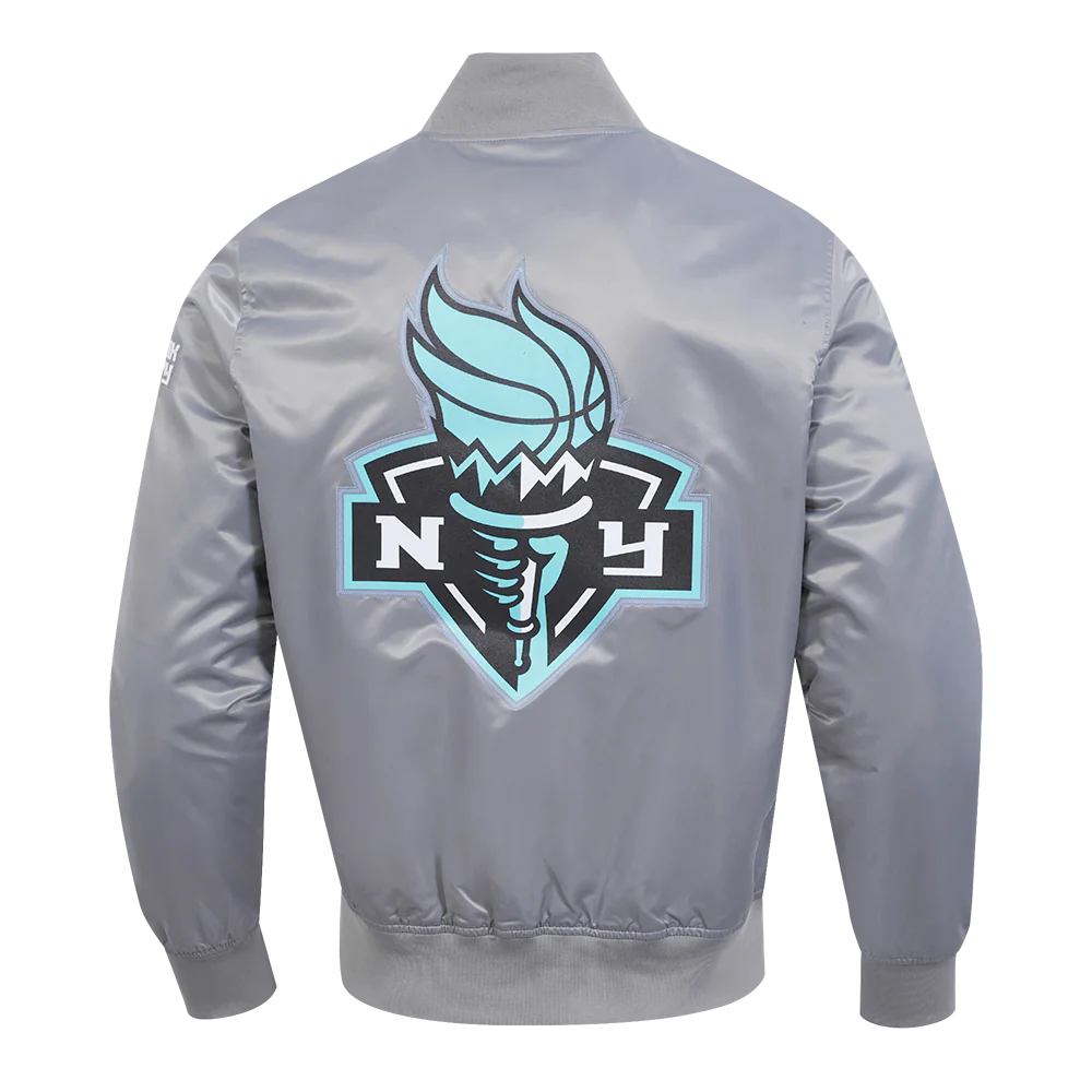 WNBA NEW YORK LIBERTY CLASSIC CHENILLE MEN'S SATIN JACKET