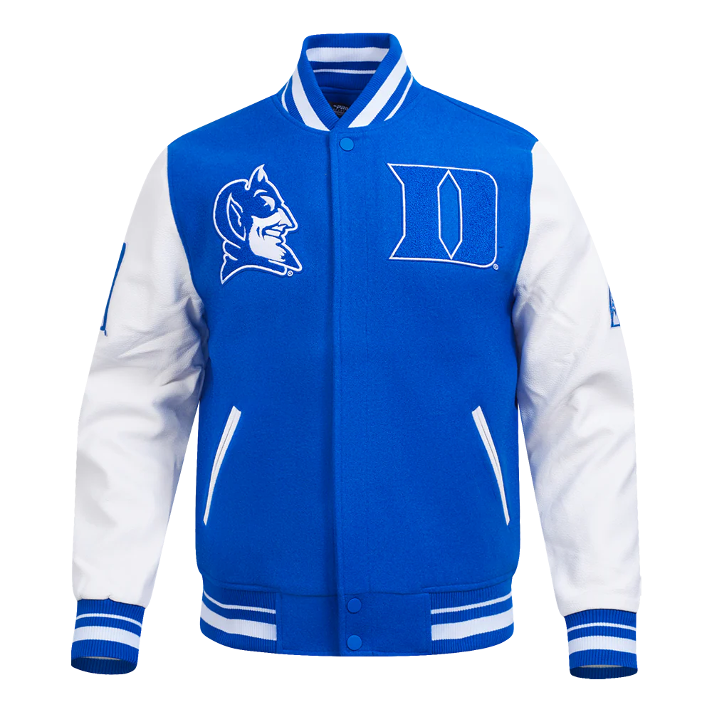 DUKE UNIVERSITY CLASSIC MEN'S RIB WOOL VARSITY JACKET