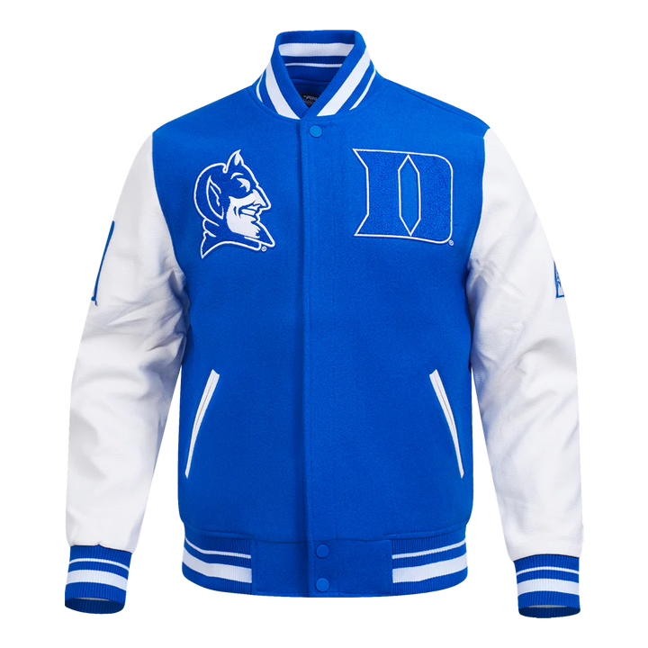 DUKE UNIVERSITY CLASSIC MEN'S RIB WOOL VARSITY JACKET