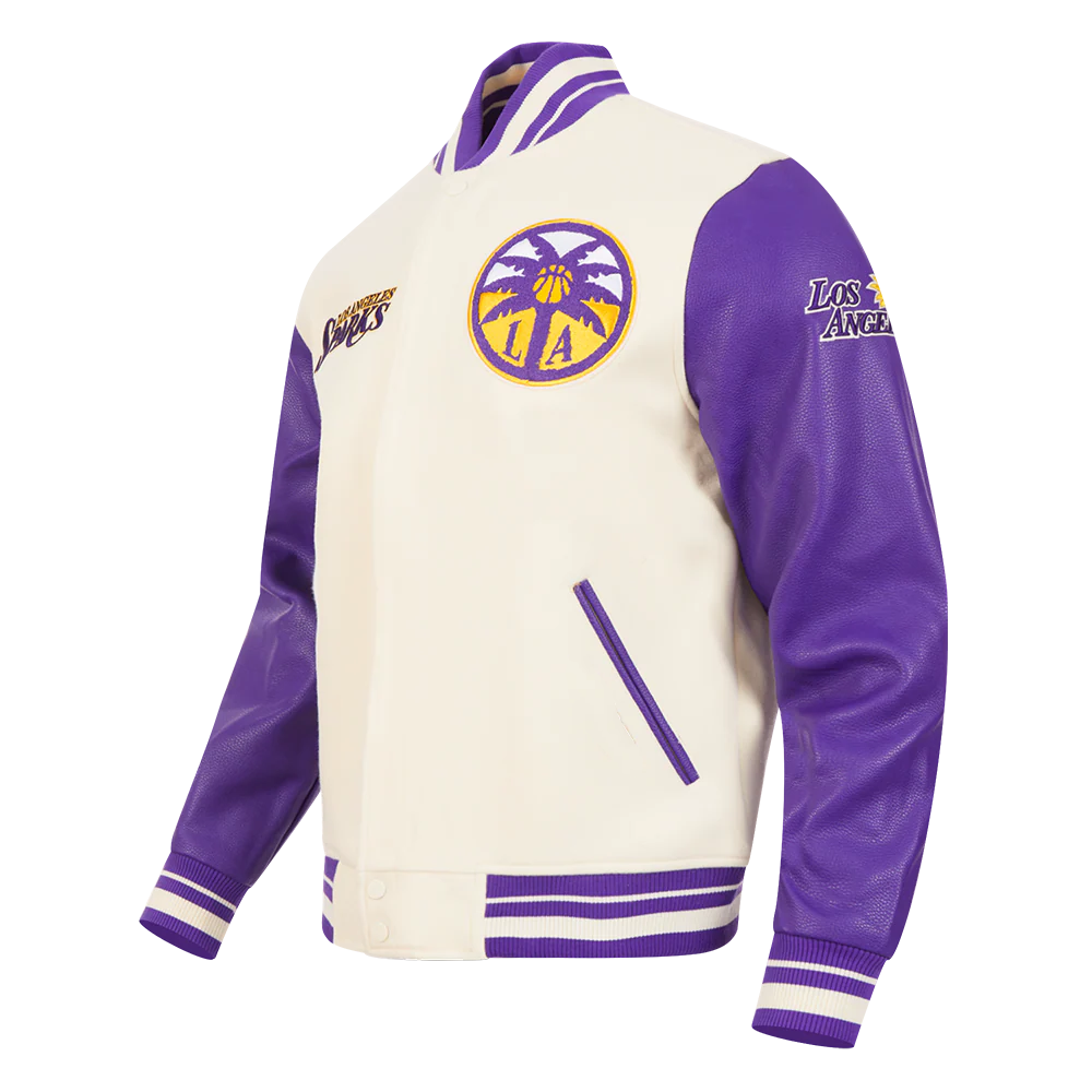 WNBA LOS ANGELES SPARKS RETRO CLASSICS MEN'S RIB WOOL VARSITY JACKET