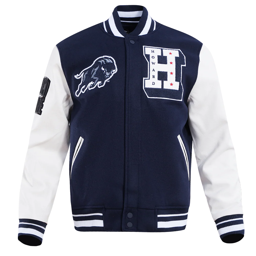 HOWARD UNIVERSITY CLASSIC RIB WOOL VARSITY JACKET