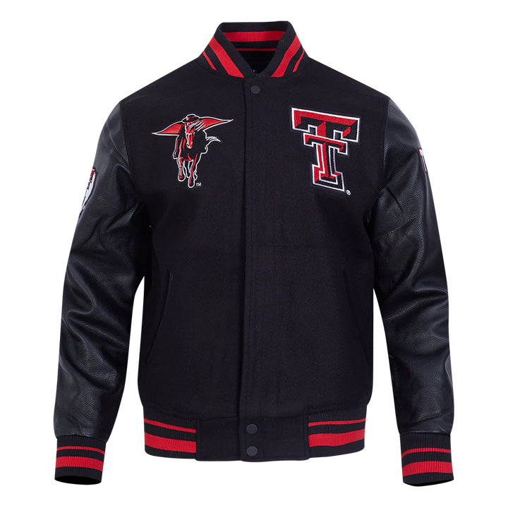 TEXAS TECH UNIVERSITY CLASSIC MEN'S RIB WOOL VARSITY JACKET