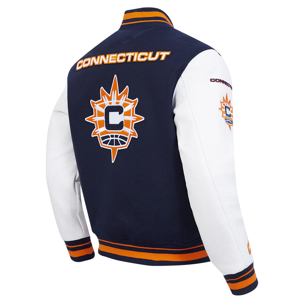 WNBA CONNECTICUT SUN RETRO CLASSICS MEN'S RIB WOOL VARSITY JACKET