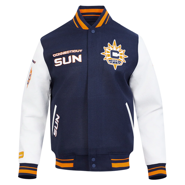 WNBA CONNECTICUT SUN RETRO CLASSICS MEN'S RIB WOOL VARSITY JACKET
