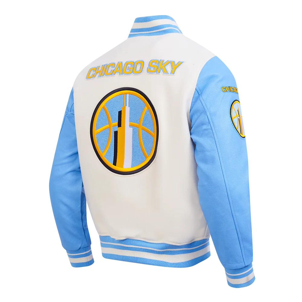 WNBA CHICAGO SKY RETRO CLASSICS MEN'S RIB WOOL VARSITY JACKET