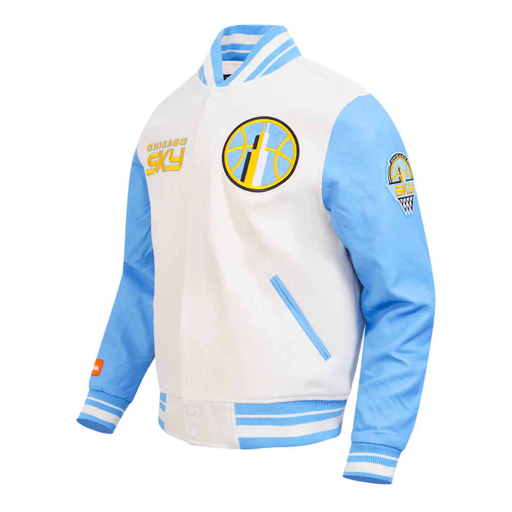 WNBA CHICAGO SKY RETRO CLASSICS MEN'S RIB WOOL VARSITY JACKET