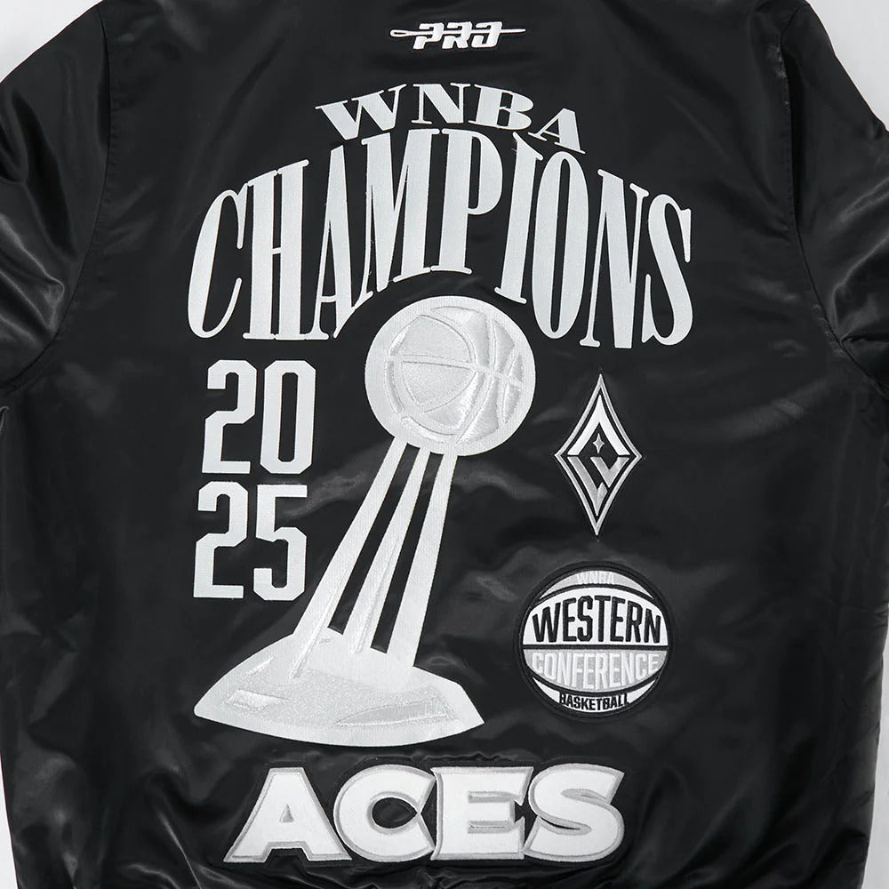 LAS VEGAS ACES WNBA FINALS 2025 PRO SATIN MEN'S RIB JACKET