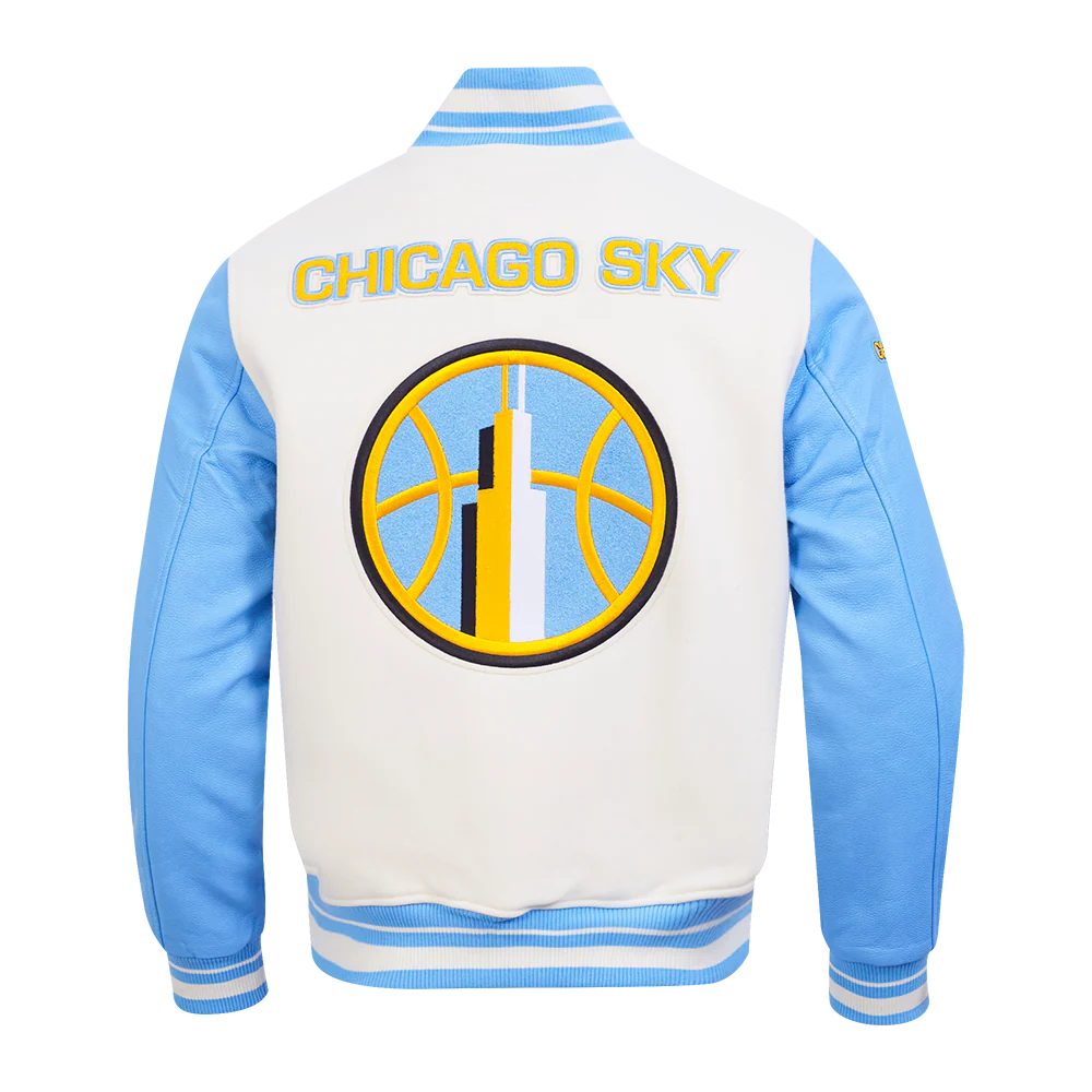 WNBA CHICAGO SKY RETRO CLASSICS MEN'S RIB WOOL VARSITY JACKET