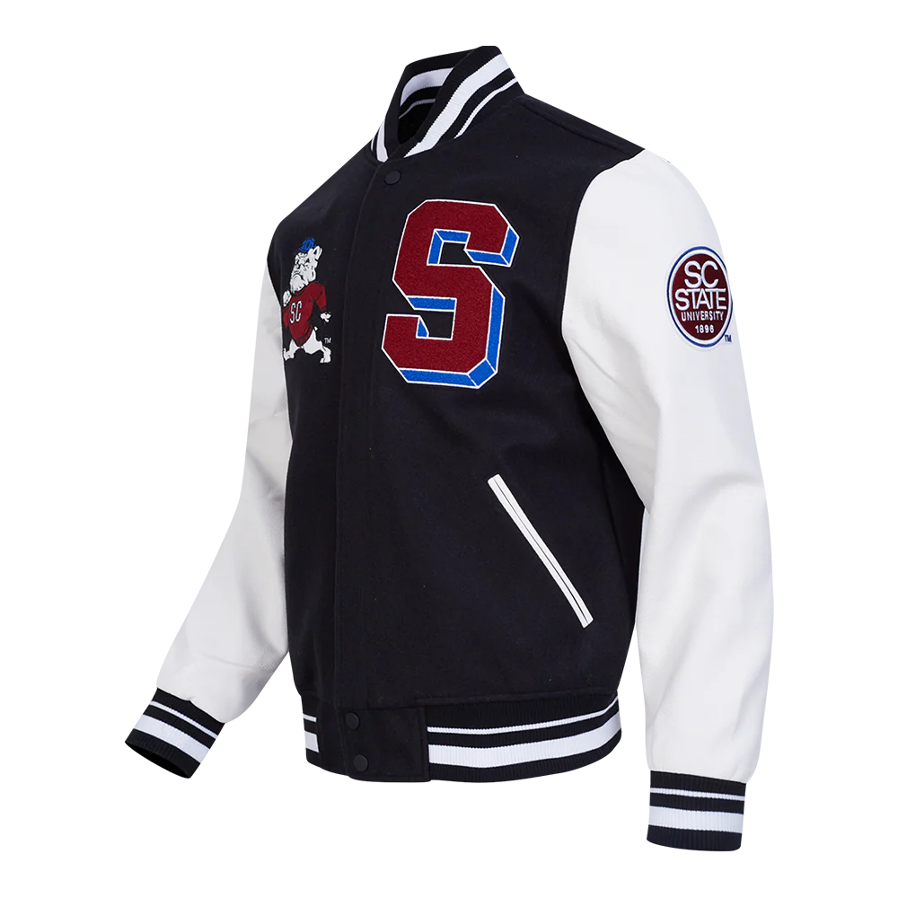 SOUTH CAROLINA STATE UNIVERSITY CLASSIC RIB WOOL VARSITY JACKET