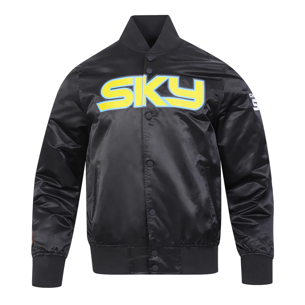 WWNBA CHICAGO SKY CLASSIC CHENILLE MEN'S SATIN JACKET