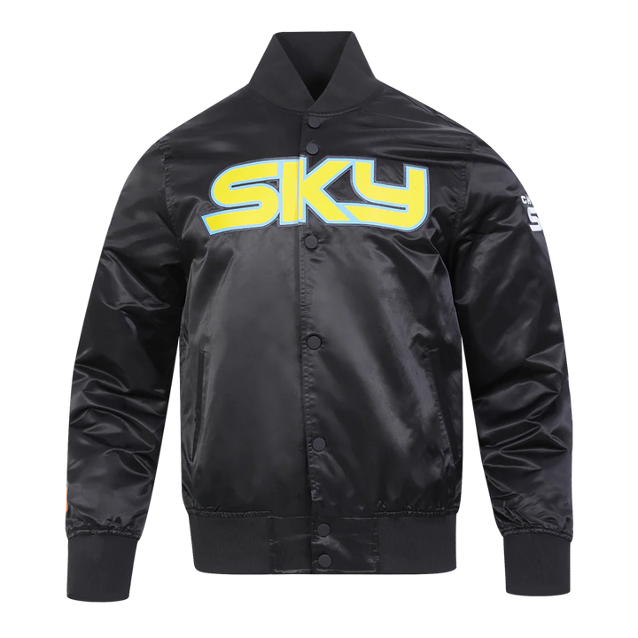 WWNBA CHICAGO SKY CLASSIC CHENILLE MEN'S SATIN JACKET