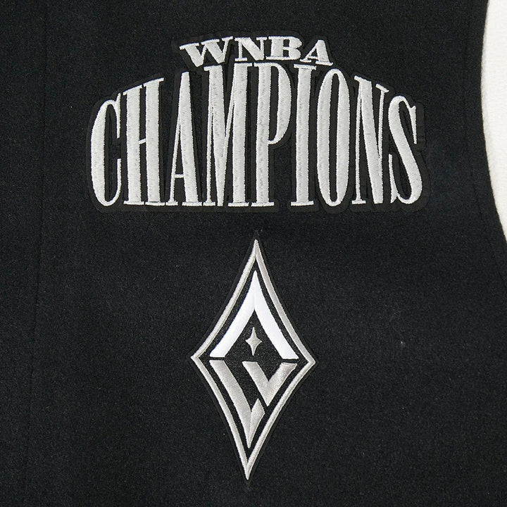LAS VEGAS ACES WNBA FINALS 2025 MEN'S RIB WOOL VARSITY JACKET