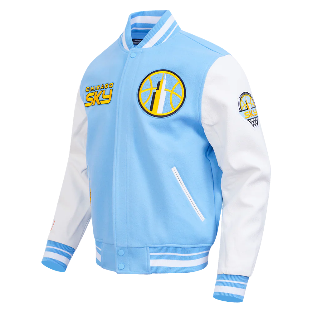 WNBA CHICAGO SKY RETRO CLASSICS MEN'S RIB WOOL VARSITY JACKET
