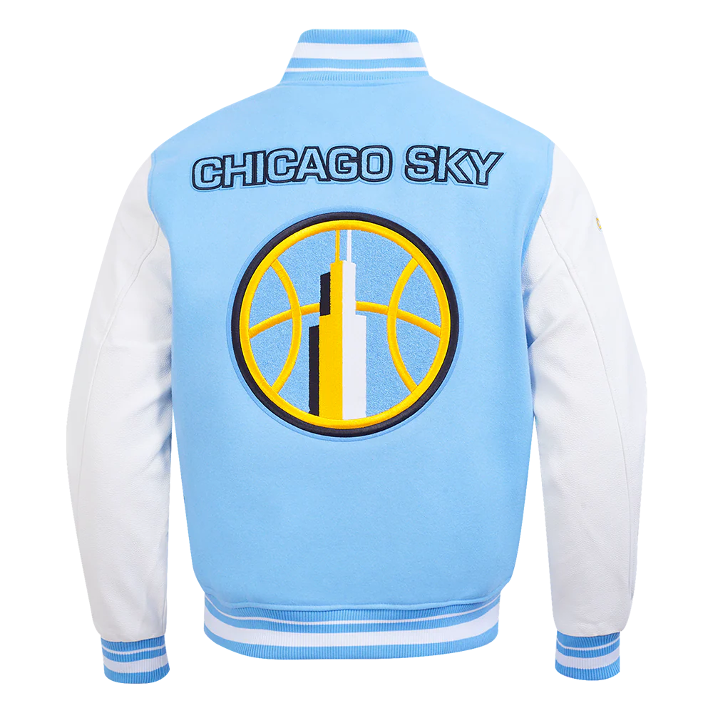 WNBA CHICAGO SKY RETRO CLASSICS MEN'S RIB WOOL VARSITY JACKET