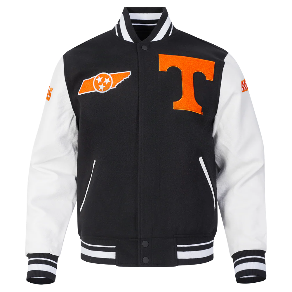 UNIVERSITY OF TENNESSEE CLASSIC MEN'S RIB WOOL VARSITY JACKET